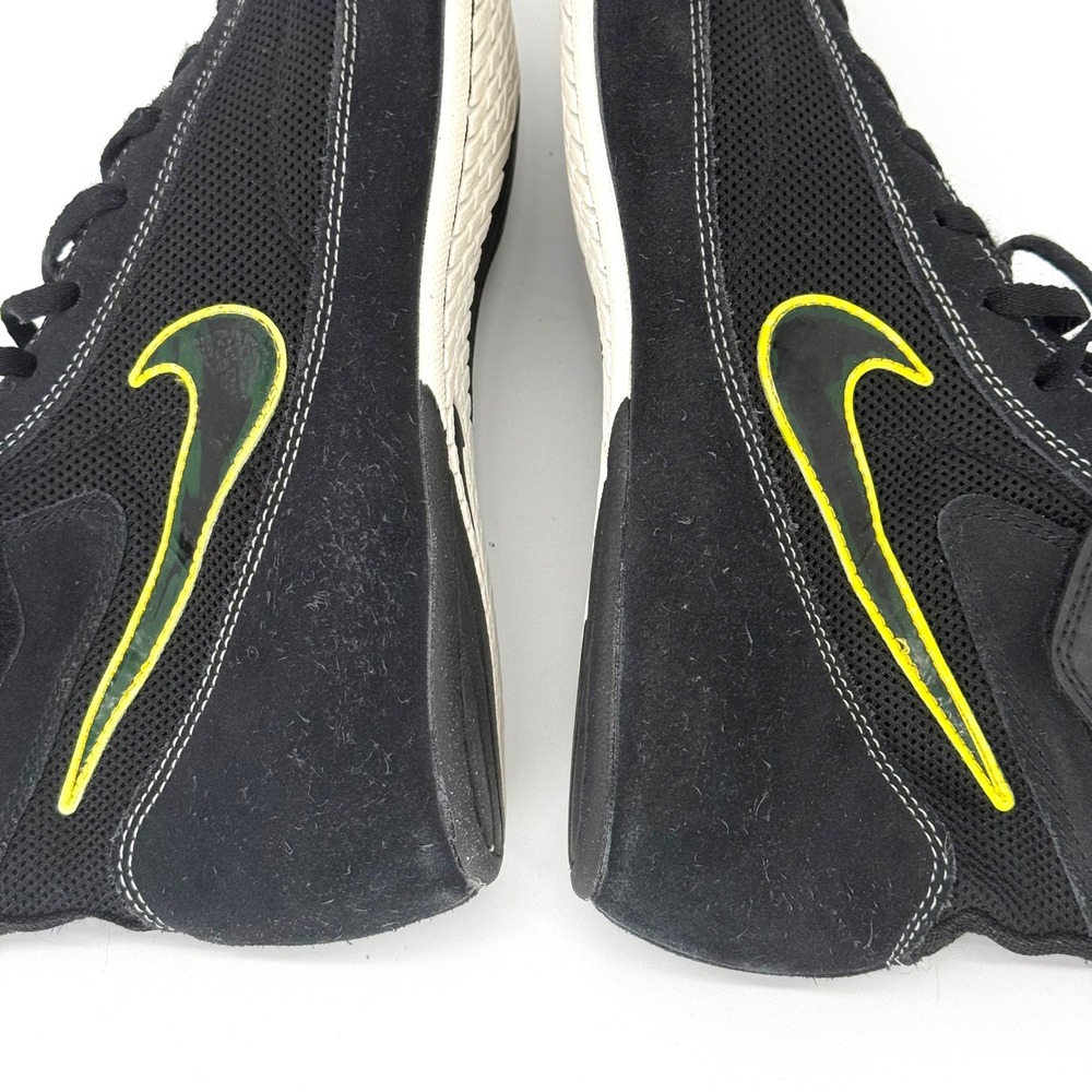 Nike Speedsweep VII Black Neon Yellow Wrestling Shoes Mens 11 Suede 366683-001‎ - Picture 7 of 7